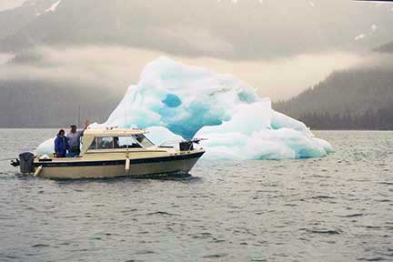 Boat and Columbia Iceberg