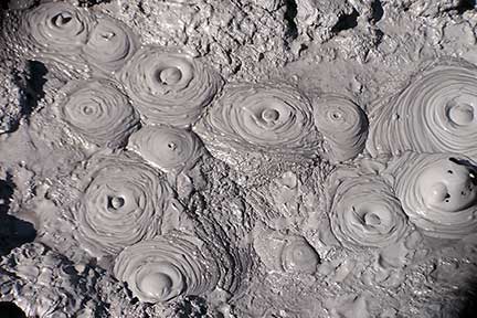Mud in the mud volcanoes